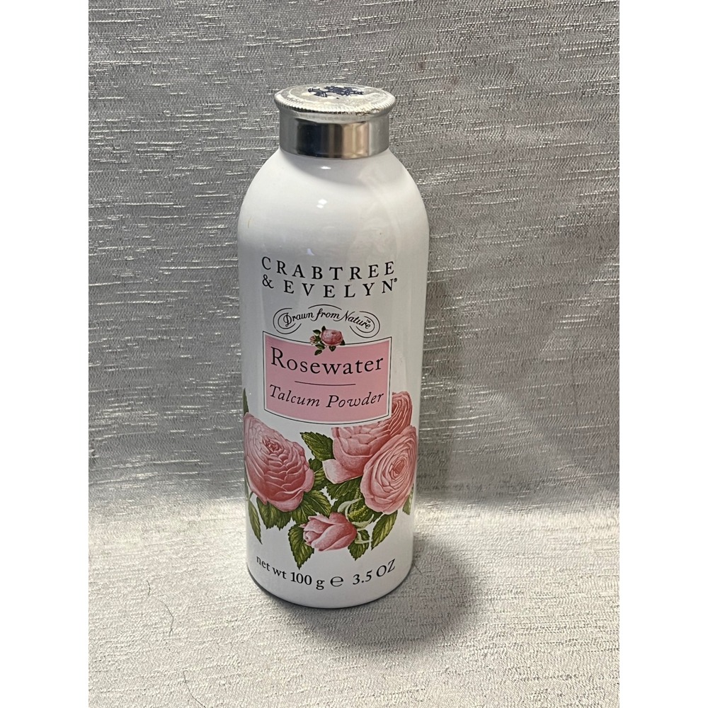Crabtree & Evelyn Rosewater Talcum Powder 3.5 oz 100g Eau de Rose Vintage Shaker